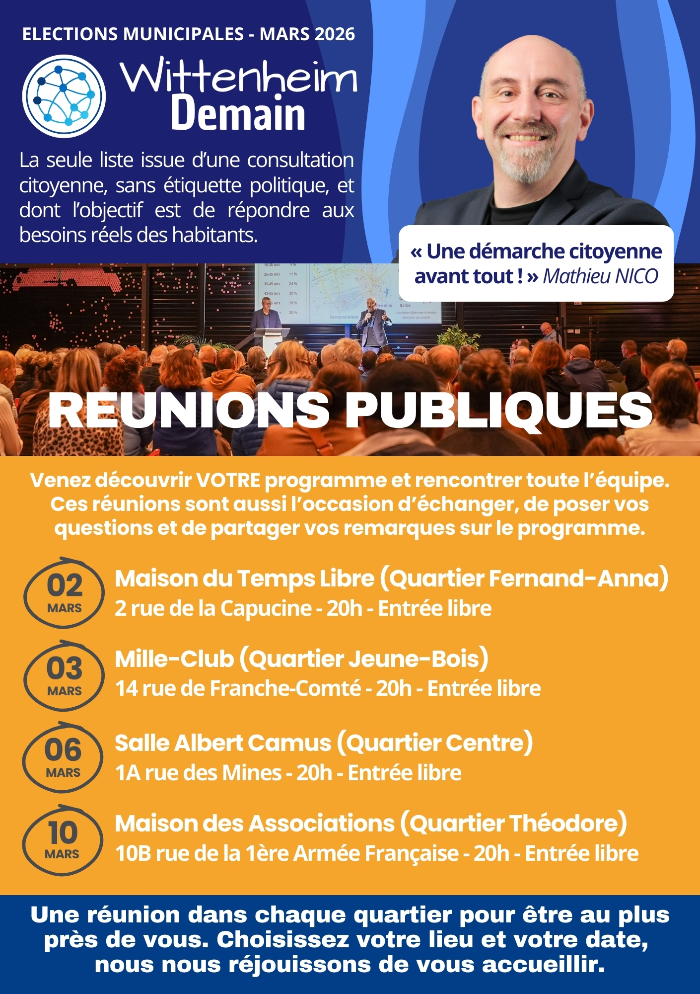 Réunions publiques dans tous les quartiers de Wittenheim